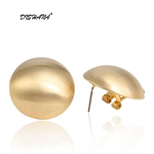 Брендовые модные серьги-гвоздики для женщин золотого цвета блестящий мяч форма серьги ювелирные изделия подарок на день рождения шпильки Oorbellen E0407