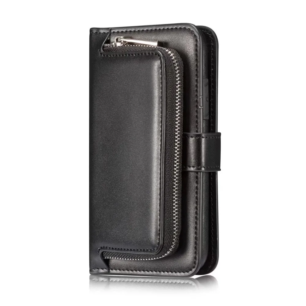 

Wallet Case for iPhone 7 Plus 8 8plus 6 6s 6plus for Samsung Galaxy S8 Plus S7 S7edge S6 Note 8 Zipper Card Flip Leather Cover