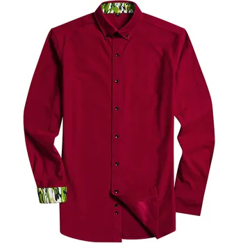 

FillenGudd US Size Fashion Long Sleeve Mens Corduroy Shirts Quality Gentlemen Button Down Men Patchwork Shirts European Shirts