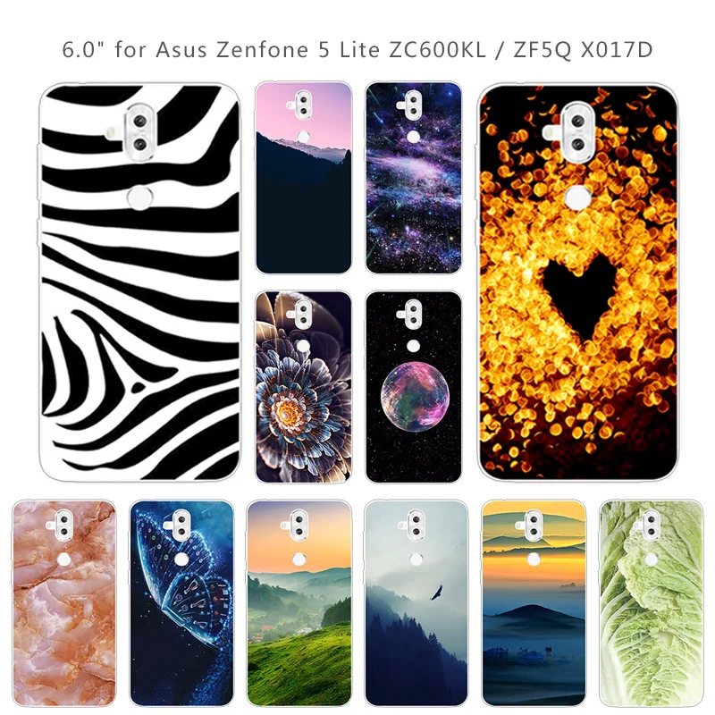 Для Asus Zenfone 5 Lite ZC600KL установлены чехлы для телефонов 6 0 дюймов ZF5Q X017D силиконовый