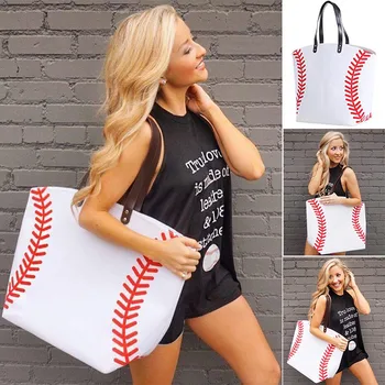 

2019 Brand New fashion Baseball Totes Canvas Tote sports Softball bag 18 color