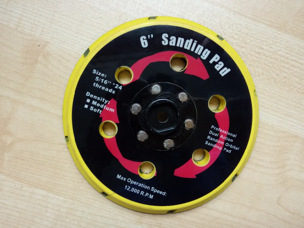 

2pc/lot 15 holes 6inch/150mm polishing plate fit RUPES polisher with vacuum,sanding disc for electric sander 6"