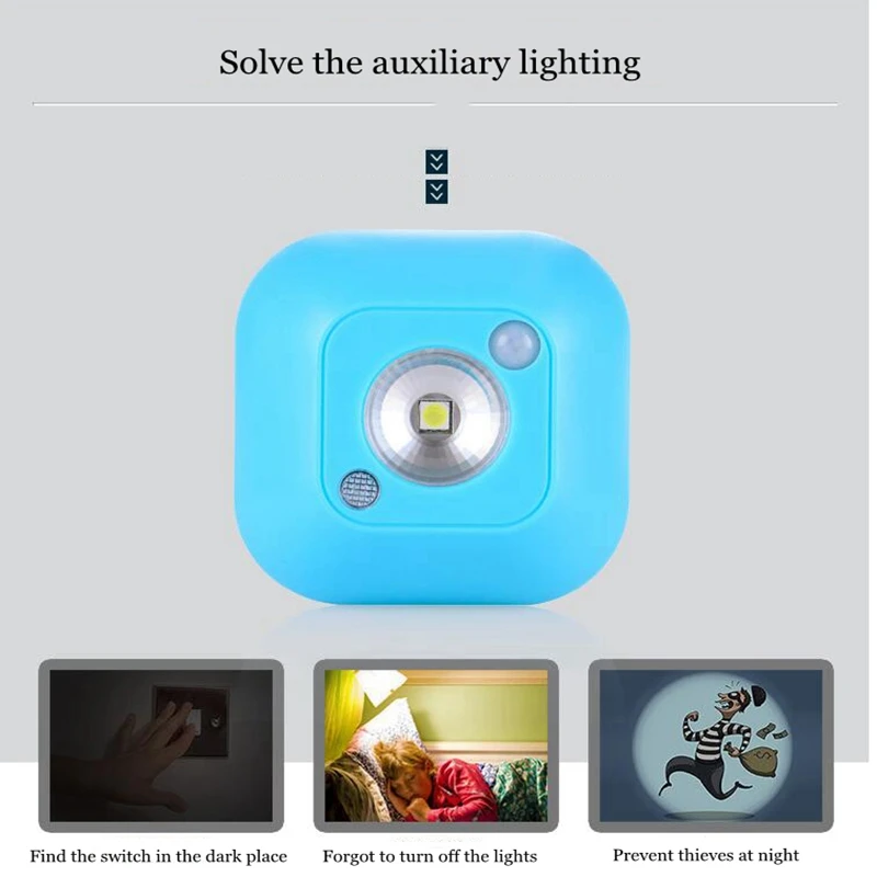 

The New Mini Wireless Night Light Battery Powered Motion Activated Lights Sensor Wall LED Emergency Lamp