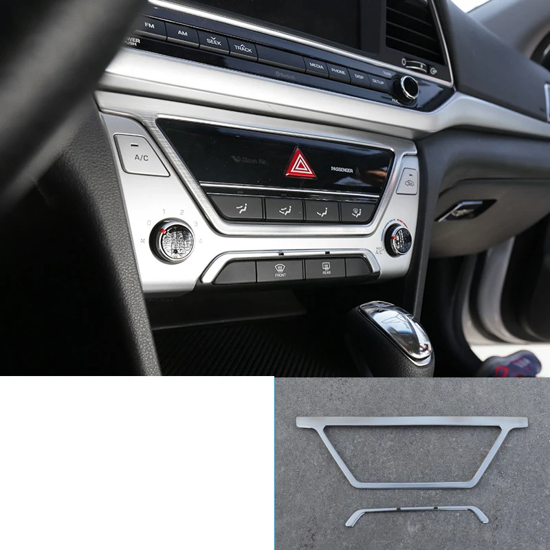 Us 16 56 28 Off Lsrtw2017 Stainless Steel Car Center Control Panel Trims For Hyundai Elantra 2016 2017 2018 2019 2020 In Interior Mouldings From