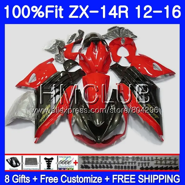 

Injection Hot sale red For KAWASAKI NINJA ZX 14R ZX14R 12 11 13 14 15 16 50HM.17 ZZR1400 ZX-14R 2011 2012 2013 2014 2015 Fairing