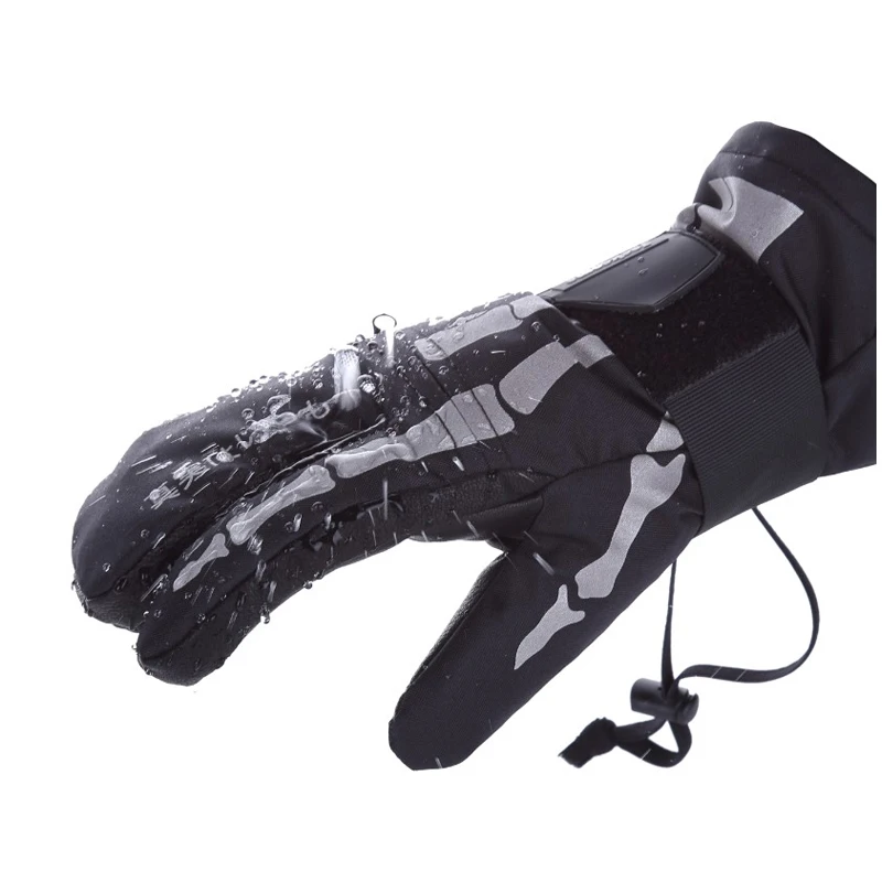 JACKCOME Five Finger Design Warm and Comfortable Waterproof Windproof Skiing    Snowboard Snowmobile Gloves 3