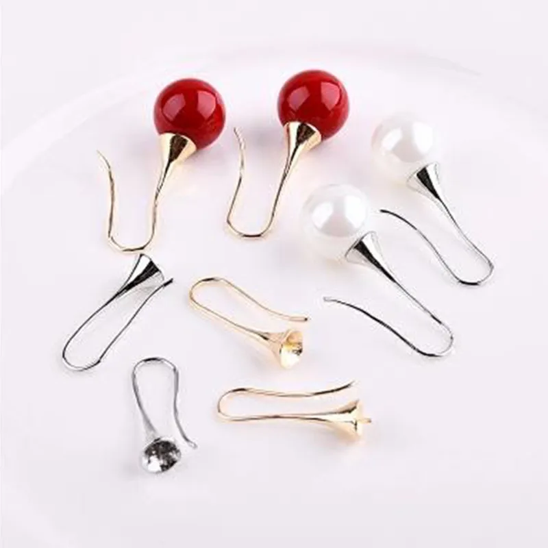 

6-20pcs Copper Ear Wires Stud Ear Hook Gold/Silver/Rhodium Stud Earring Clasps Findings/Handmade DIY Earring Jewelry Making Craf