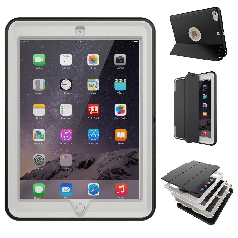 For Apple Ipad Pro 10 5 Inch Kids Safe Armor Shockproof Full Body Smart Sleep Hard Case Cover W Bulit In Screen Protector Tablets E Books Case Aliexpress