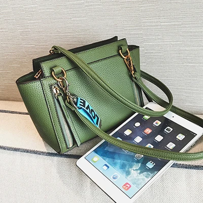 REPRCLA модная сумка на плечо с узором Личи из искусственной кожи женские сумки-мессенджеры дизайнерские женские сумки через плечо женская сумка - Цвет: green