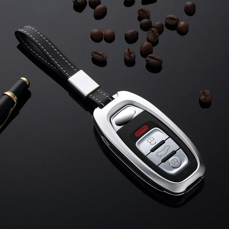 

Aluminum Alloy Auto Protector Key Cover Car Styling Case For Audi A6L A4L Q5 A3 A4 B6 B7 B8 Smart Shell Accessories Light weight