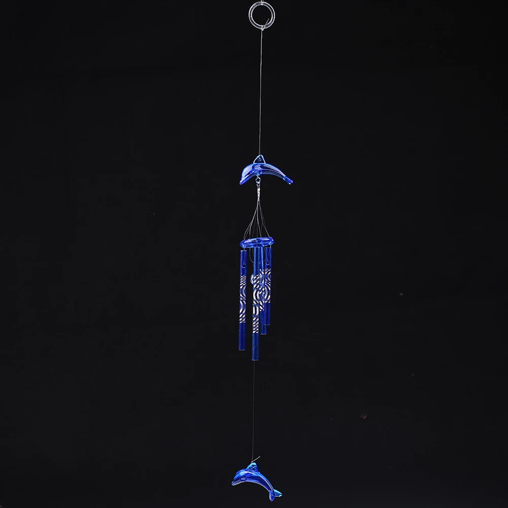 

Hanging Dolphin Windbell Wind Chime Metal Tube Home Car Office Decoration Gift