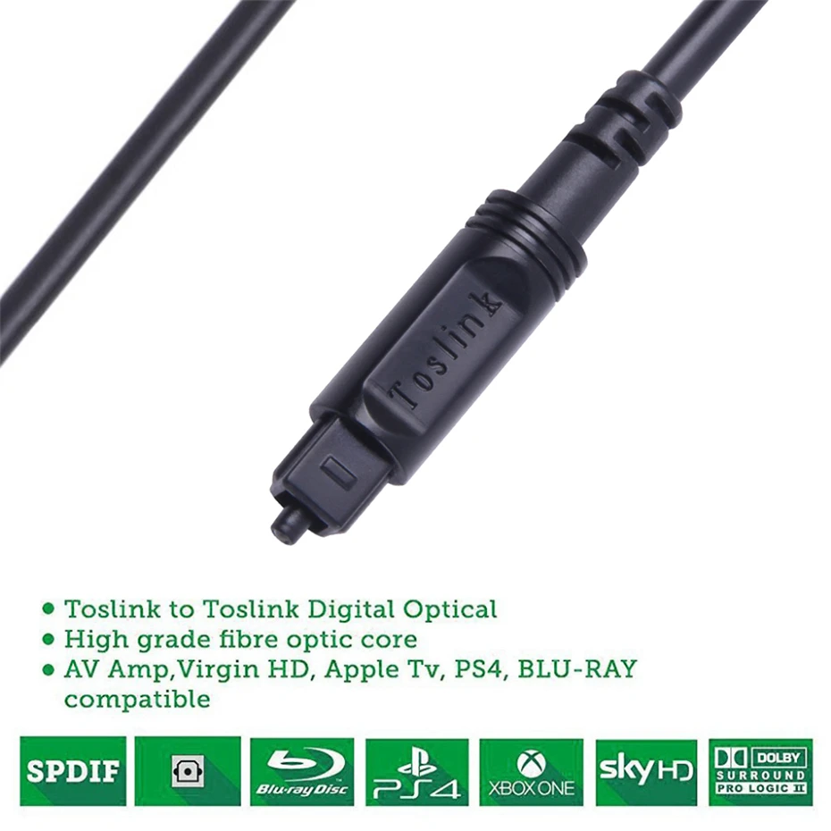 Digital Optical Audio Cable Toslink 1m 3m SPDIF Coaxial Cable for Amplifier Blu-ray Player Xbox 360 Soundbar Fiber Cable 5.1 7 (2)