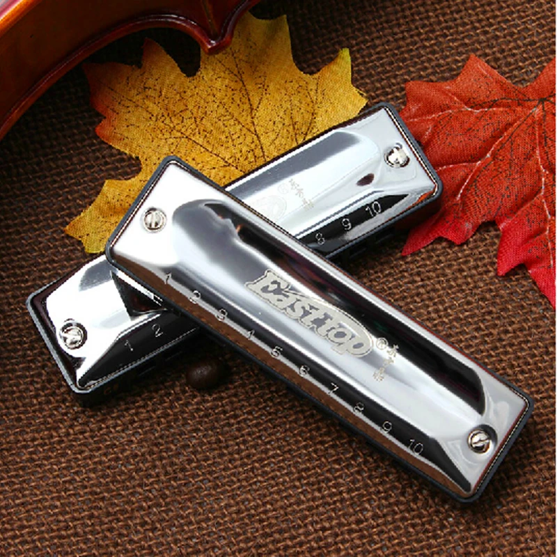 Easttop harmonica 10 holes Blues Harp woodwind music instrument T002