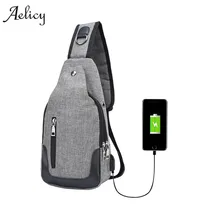 Aelicy, новинка, повседневная мужская однотонная сумка-мессенджер с несколькими карманами, на плечо, на спине, на каждый день, слинг, нагрудная сумка, легкие сумки на плечо