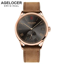 Luxury AGELOCER Wristwatch Swiss Brand Mechanical role Watch Automatic Big Date Window Second Disk Military Fossiler