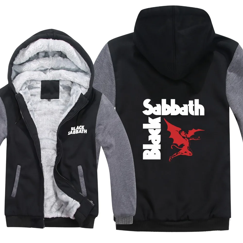 Black Sabbath Hoodies Men Casual Coat Wool Liner Jacket Black Sabbath Sweatshirts Mans Pullover