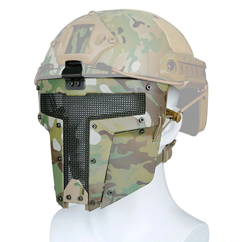 TACTIFANS Airsoft тактический Mesh Маска анфас Сталь маска очки Mesh шлем видение для быстрого шлем Спарта Combat Новый Тип