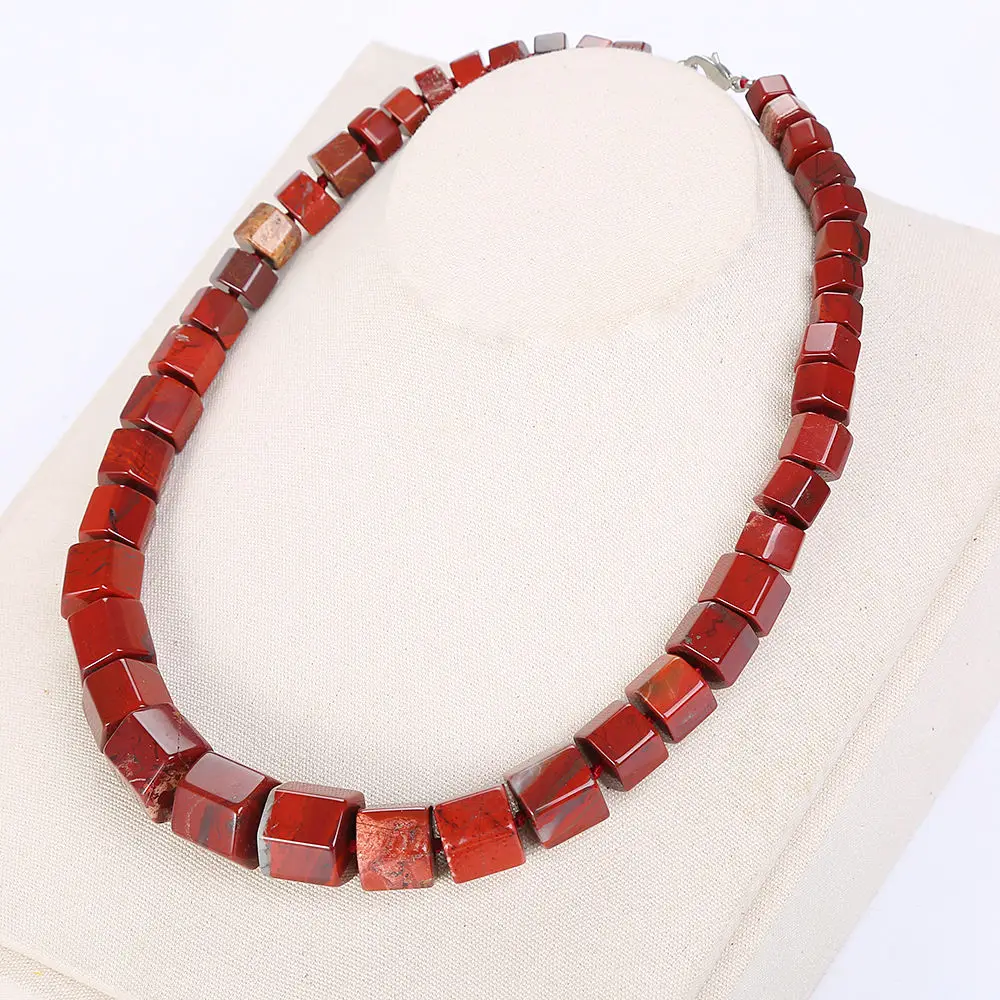 

Natural Stone Crystal Red Agate Jasper Big Necklace Men Harry Potter Power Male Necklace Friend Statement Fine Jewelry Gothic