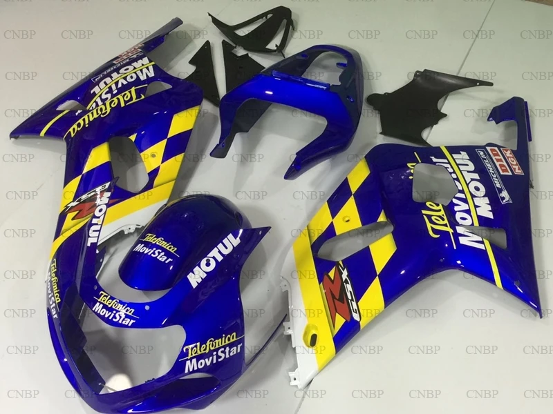 GSXR600 GSXR750 GSXR1000 2000 2003 K12 кузов GSX R 600 750 1000 2002 синий желтый обтекатель|Пластиковые и