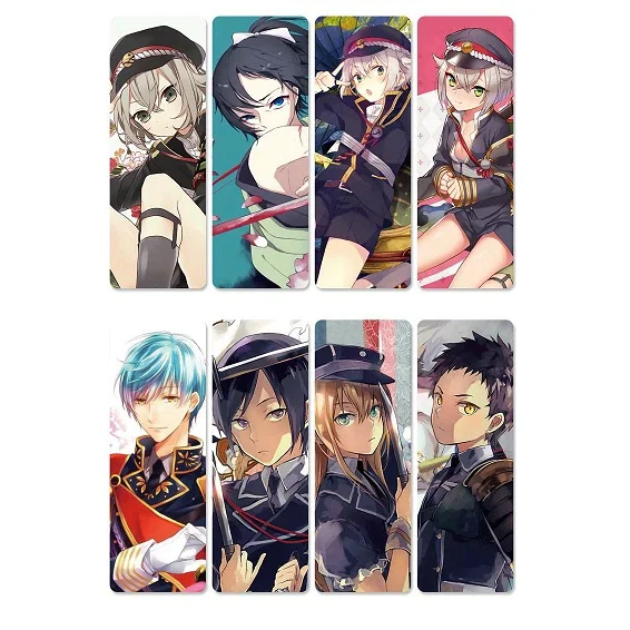 8 шт. Touken Ranbu онлайн аниме марки книг водонепроницаемый прозрачный ПВХ пластиковая Закладка красивая книга метки подарок - Цвет: Style 5