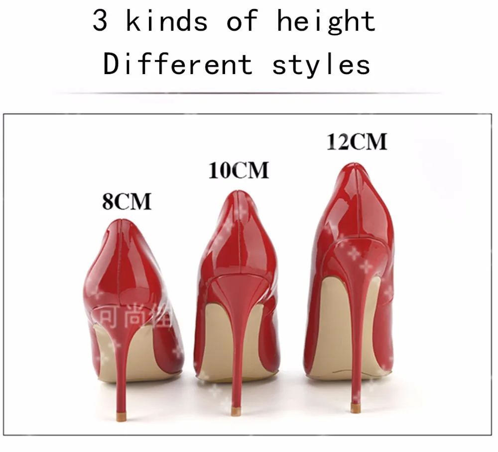 Brand Shoes Women Red High Heels 12 CM Women Wedding Shoes Black Nude High Heels