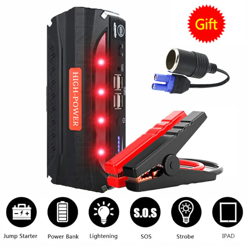 

High Quality Car Jump Starter Power Bank 600A Portable Car Battery Booster Charger Emergency 12V Starting Device Car Starter