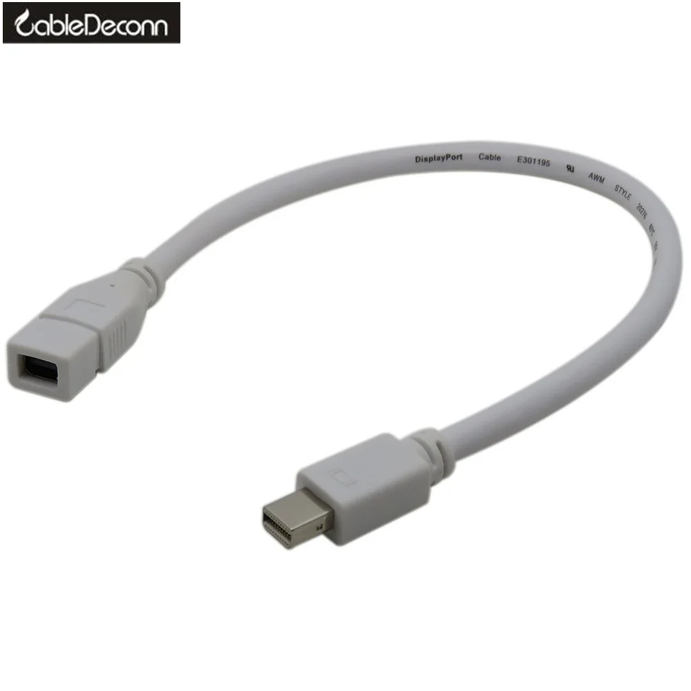 

30cm Mini DP Male to Mini DisplayPort Thunderbolt Female For Surface Pro Apple ASUS M/F extension Cable Adapter