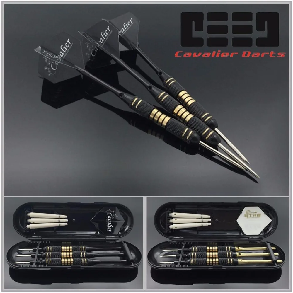 Buy 3pcs/set Professional Darts Free Carry Box 24g 25g Black Golden Color Steel