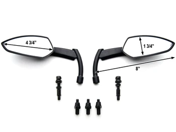 

Custom Rear View Mirrors Black Pair For Kawasaki Mach 500 750 KH S3 Trial Boss