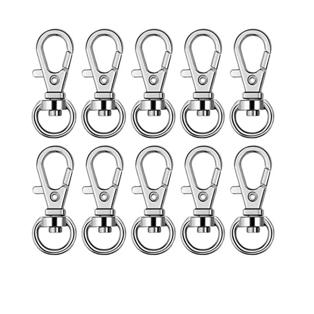 20X LOBSTER SWIVEL CLASPS CLIPS BAG KEY RING HOOK JEWELRY FINDINGS KEYCHAINS