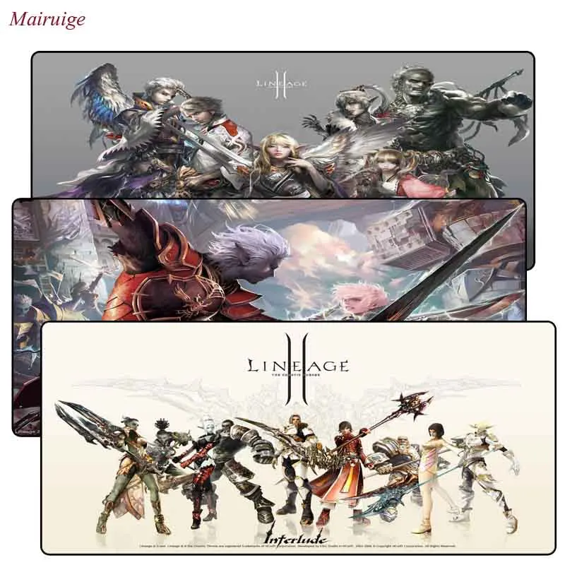 Очень большой коврик для мыши Mairuige lineage 2 игровой противоскользящий из
