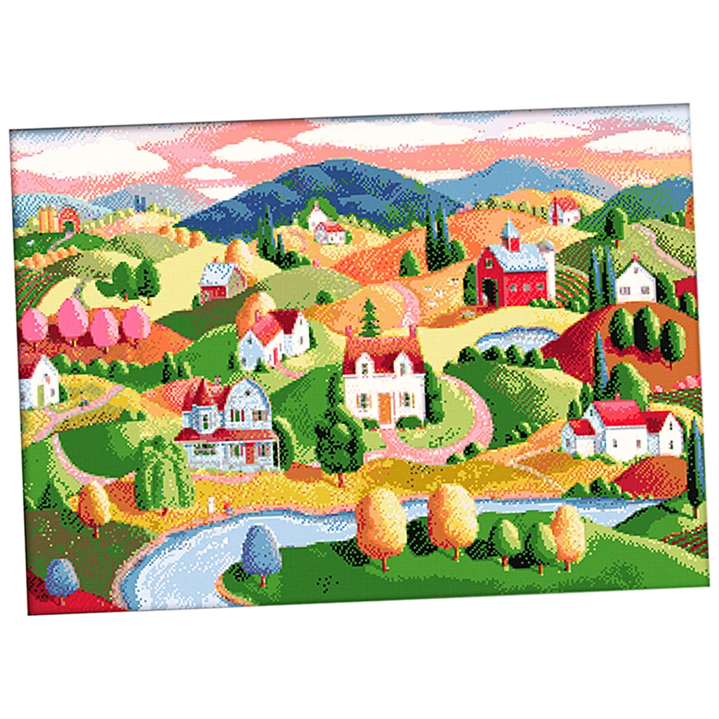 Landscape Dimensions Counted Cross Stitch Kit for Girls Boys 14CT 66 x 49cm
