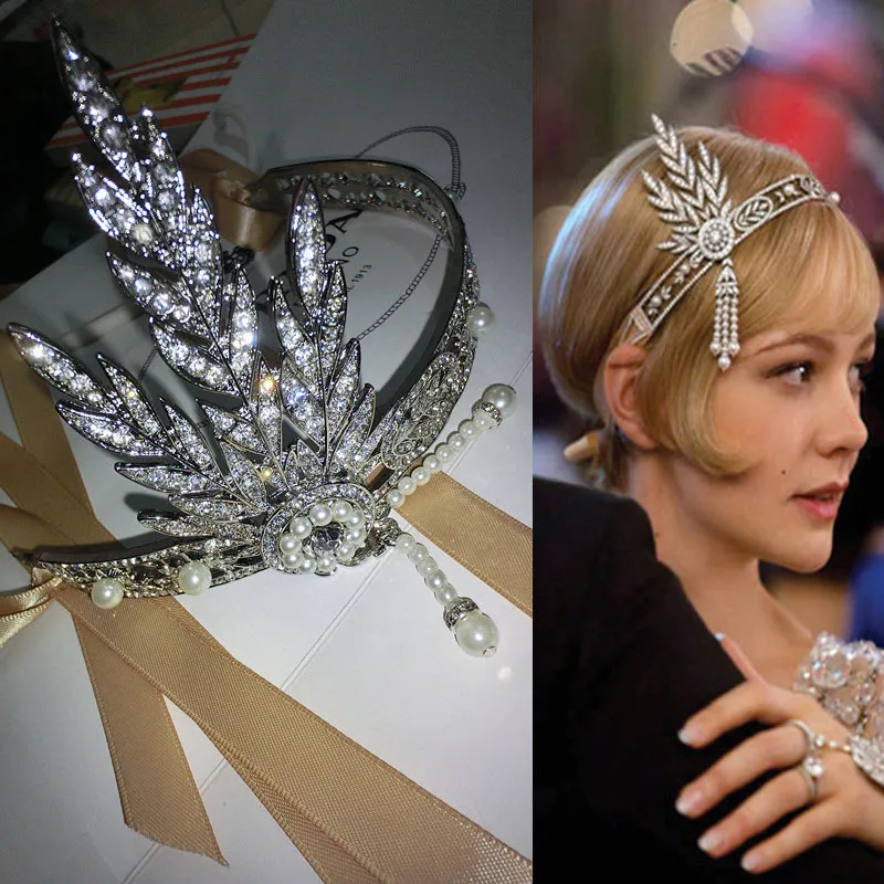 925 Sterling silver fine jewelry Great Gatsby hair accessories wedding