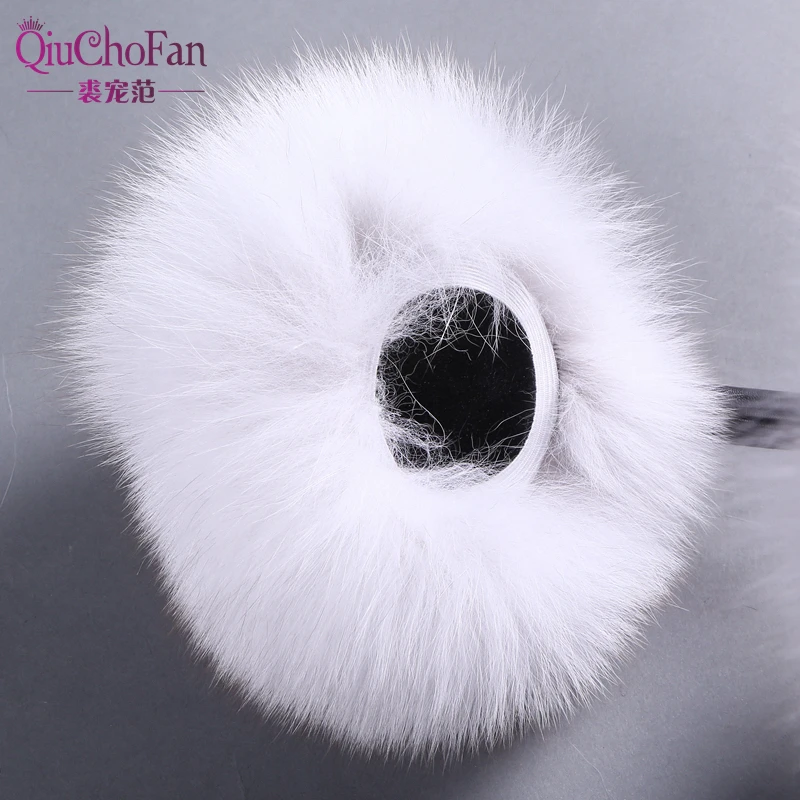 Fox Fur Earmuffs Women New Warm Natural Fur Pompom Earmuffs Lovely Earlap Genuine Fur Plush Ear Muff for Russian Winter