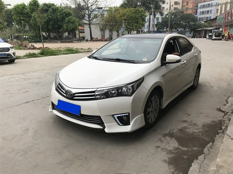 2 шт для Toyota corolla бампер губы год PP пластиковый комплект кузова бампер губы спойлер Спорт