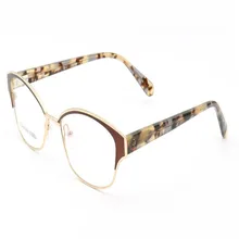 Женские элегантные модные очки из нержавеющей стали, в стиле ретро, оправа для очков, красный, фиолетовый, прозрачные линзы, фирменный дизайн, очки для близорукости