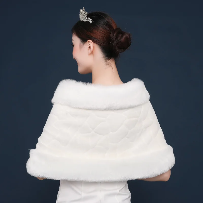 2019 высокое качество свадебное болеро из искусственного меха шали для женщин Зимние Обертывания куртки невесты Свадебные аксессуары