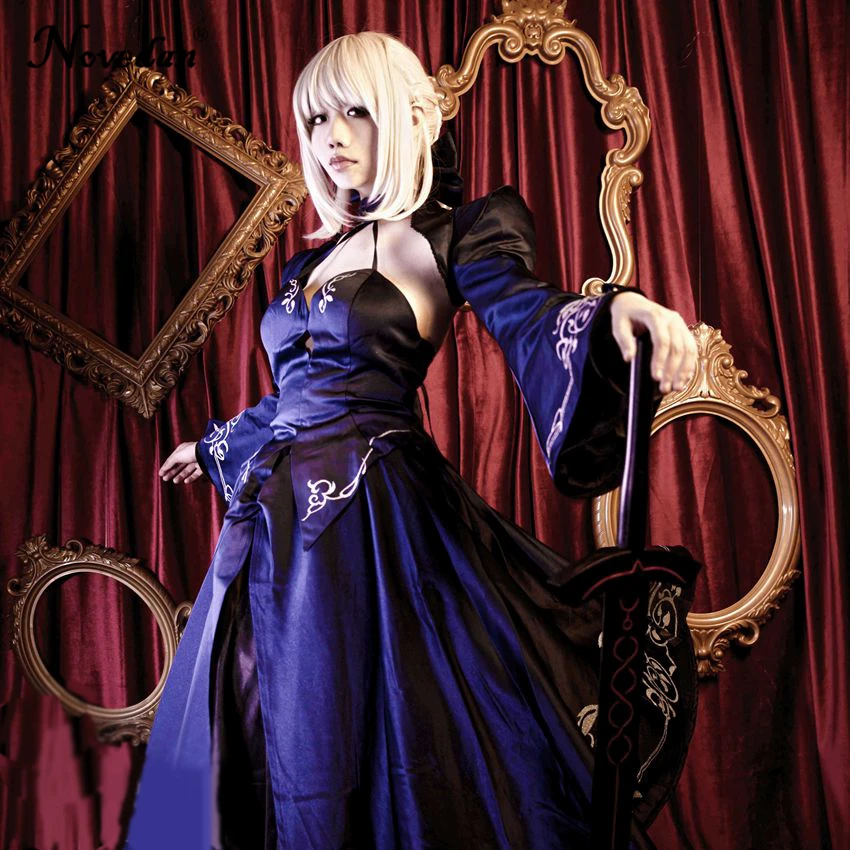 

Женский костюм для косплея по саблей альтер FGO Fate Stay Night Arturia Black Dress Saber Wome Cosplay Zero Fate Stay Night