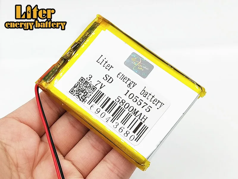 Литий полимерная аккумуляторная батарея 3 7 В 5800 мА/ч 105575 для GPS DVD PAD электронных