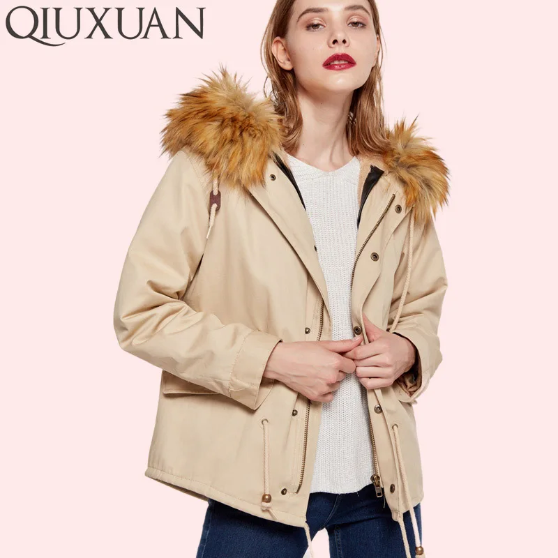 A Cotone Qiuxuan Donne Lunghe beige Signore Dell'esercito Cappuccio Cappotto Di Delle Imbottito Con Parka Usura Nuovo black Giacca Verde Caldo Bicchierino Modo Casual Maniche Del Army Inverno Green BarqBCIw