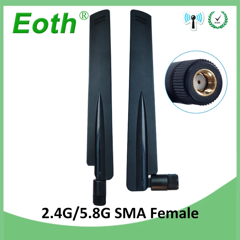 

20PCS 2.4GHz 5.8Ghz Dual Band wifi Antenna 8dBi RP-SMA Omni-Directional WIFI aerial SMA female wireless router