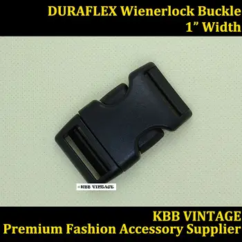 

25pc 1'' (25mm) DURAFLEX Plastic Buckle Wienerlock Curved Curved Side Release Buckle