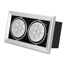 Квадратный Светодиодный точечный светильник 3 Вт 5 Вт 7 Вт 9 Вт 12 Вт светодиодный встраиваемый потолочный светильник лампа одинарная двойная/Тройная голова вниз светильник светодиодный Решетка точечный светильник