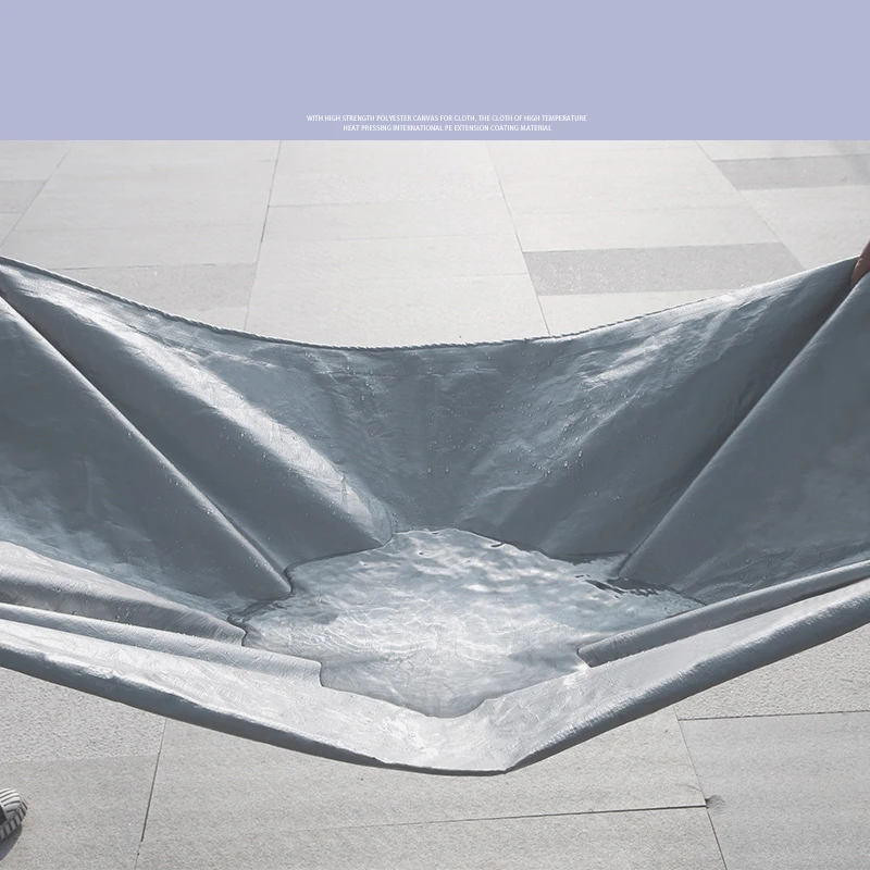 Tewango Cubierto de plata impermeable lona resistente al agua al aire libre bloque de lluvia sombra de sol vela Camping cubierta para el balcón del coche 190GSM