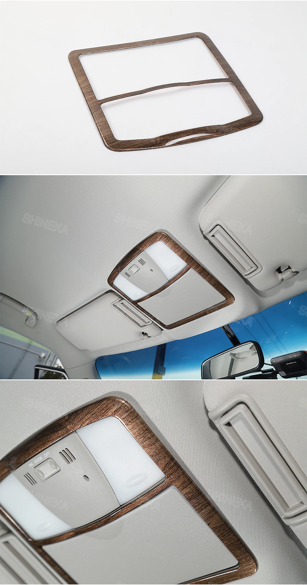 SHINEKA для чтения в автомобиле стиль светильник крышка лампы рамка наклейки ABS для Nissan Patrol+ аксессуары для интерьера