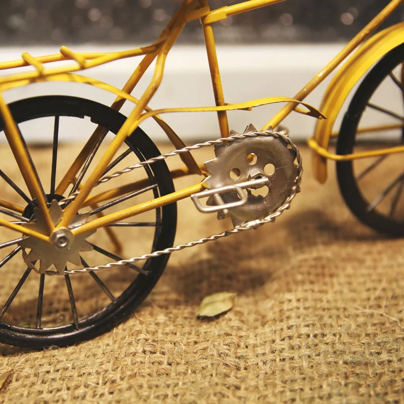 Ретро Металлические ремесла старый велосипед Модель винтажный Старый велосипед Модель старый велосипед ремесло украшения для офиса дома Миниатюрные