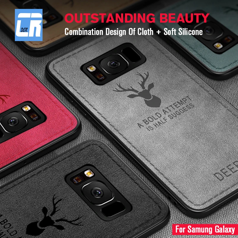 

Luxury Deer Cloth Phone Case for Samsung Galaxy Note 8 9 A6 S9 S8 Plus Soft Silicone Cover for Samsung J3 J5 J7 2017 J4 J6 2018