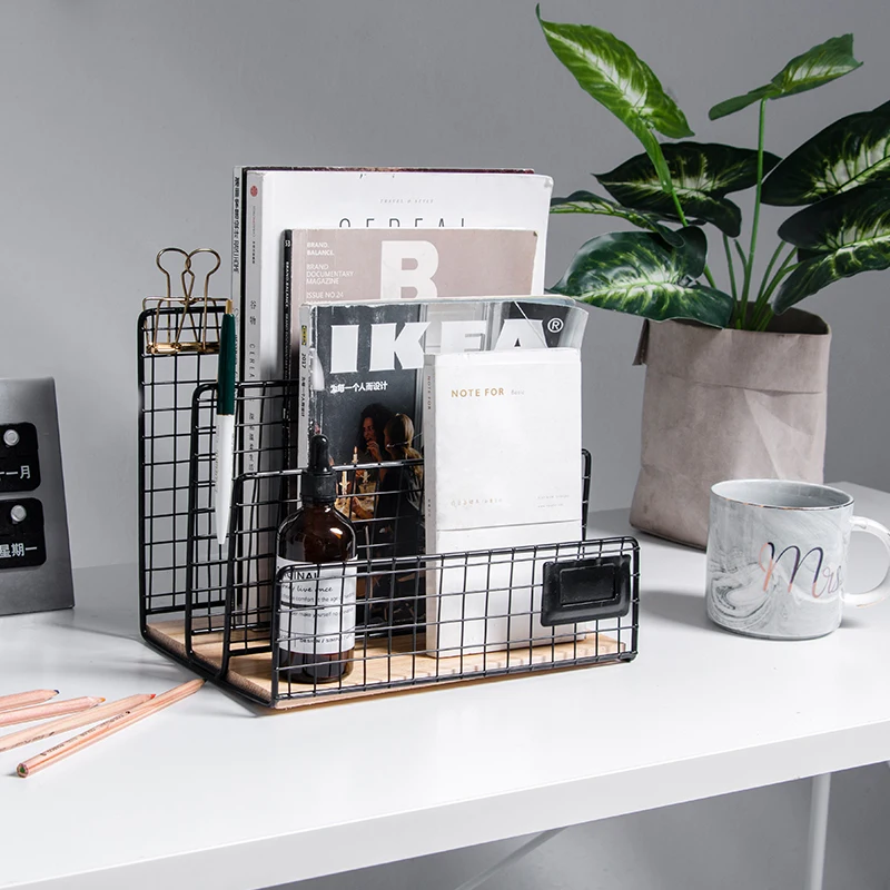 

Simple modern bookcase desktop decorations ornaments Nordic living room study creative decoration storage rack bookshelf