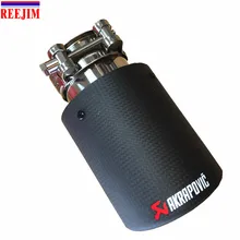 Akrapovic Inlet 2.5 ”OD 3.5” Inoxidável Ponta de Escape do carro De Fibra De Carbono da cauda Do Carro tubo de escape do carro-styling ponta do silencioso do carro