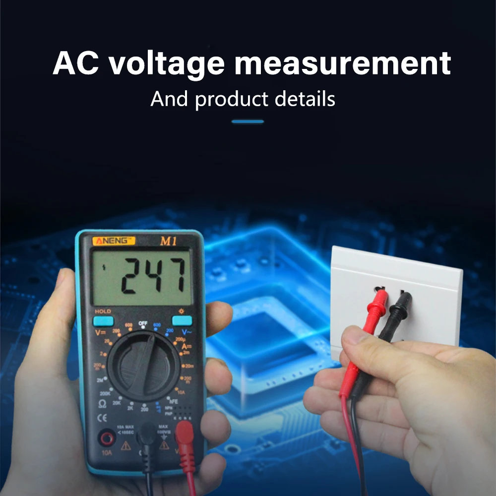 Многофункциональный цифровой мультиметр 19999 отсчетов NCV частотное сопротивление Автоматическое отключение питания AC DC Амперметр напряжения тока